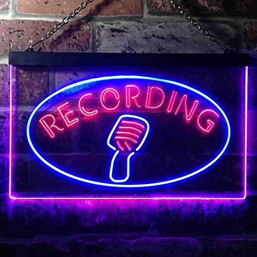 Recording Dual LED Neon Light Sign